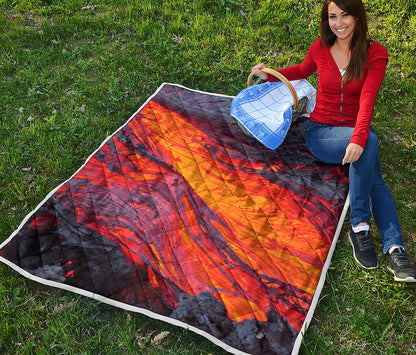 Volcano Lava Print Quilt