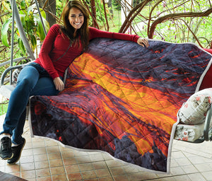 Volcano Lava Print Quilt