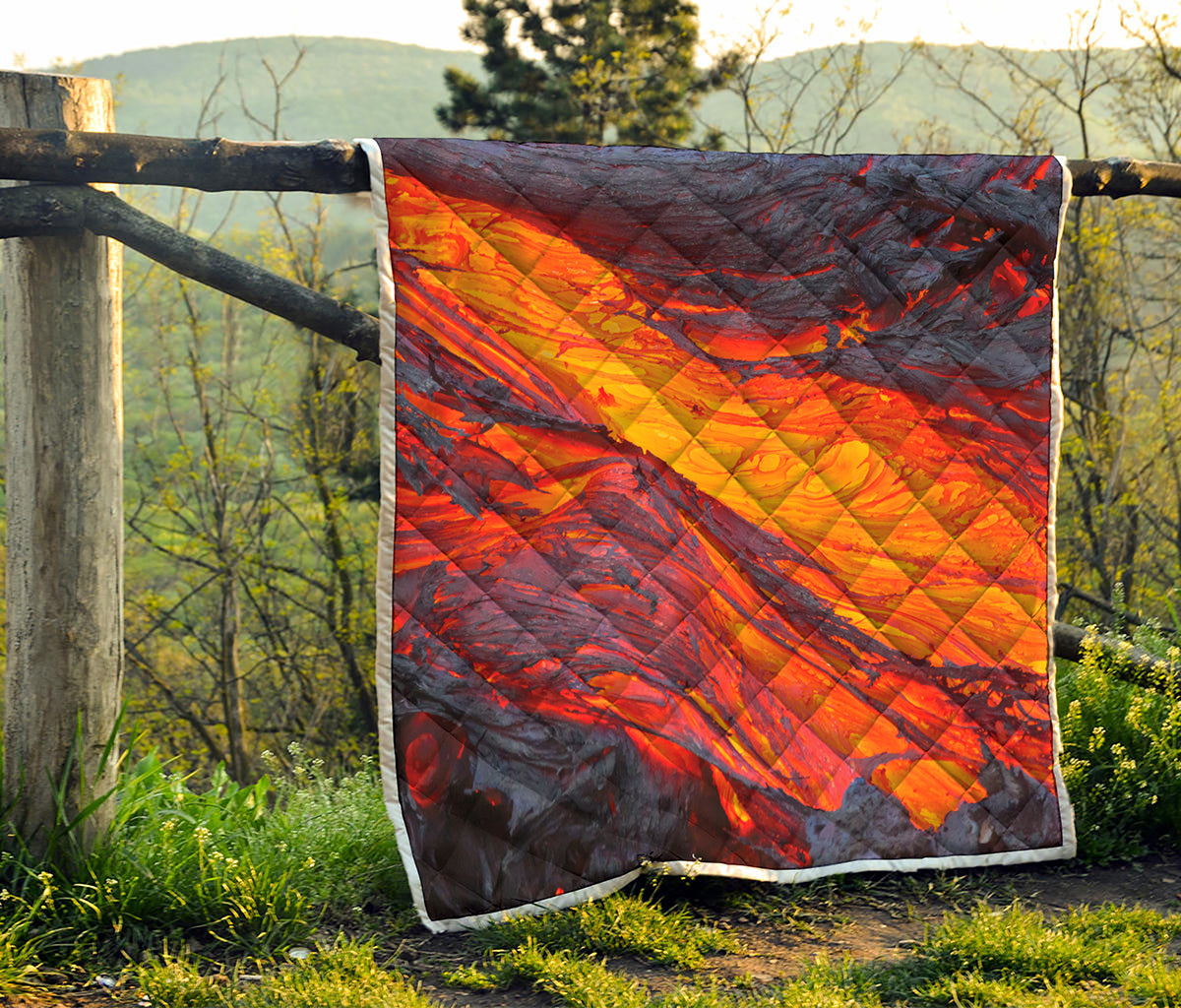 Volcano Lava Print Quilt