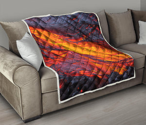 Volcano Lava Print Quilt