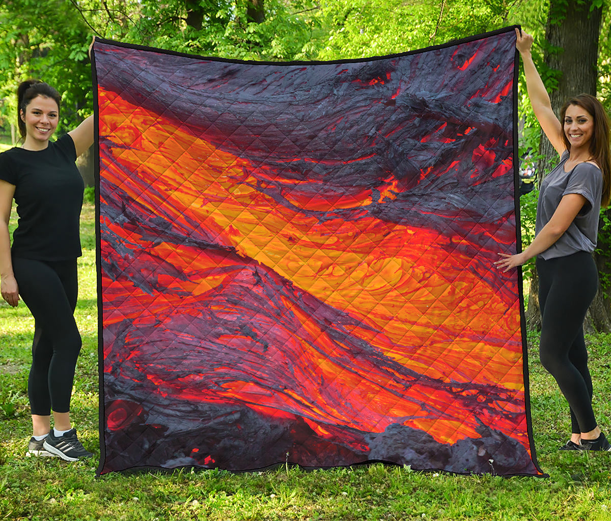 Volcano Lava Print Quilt