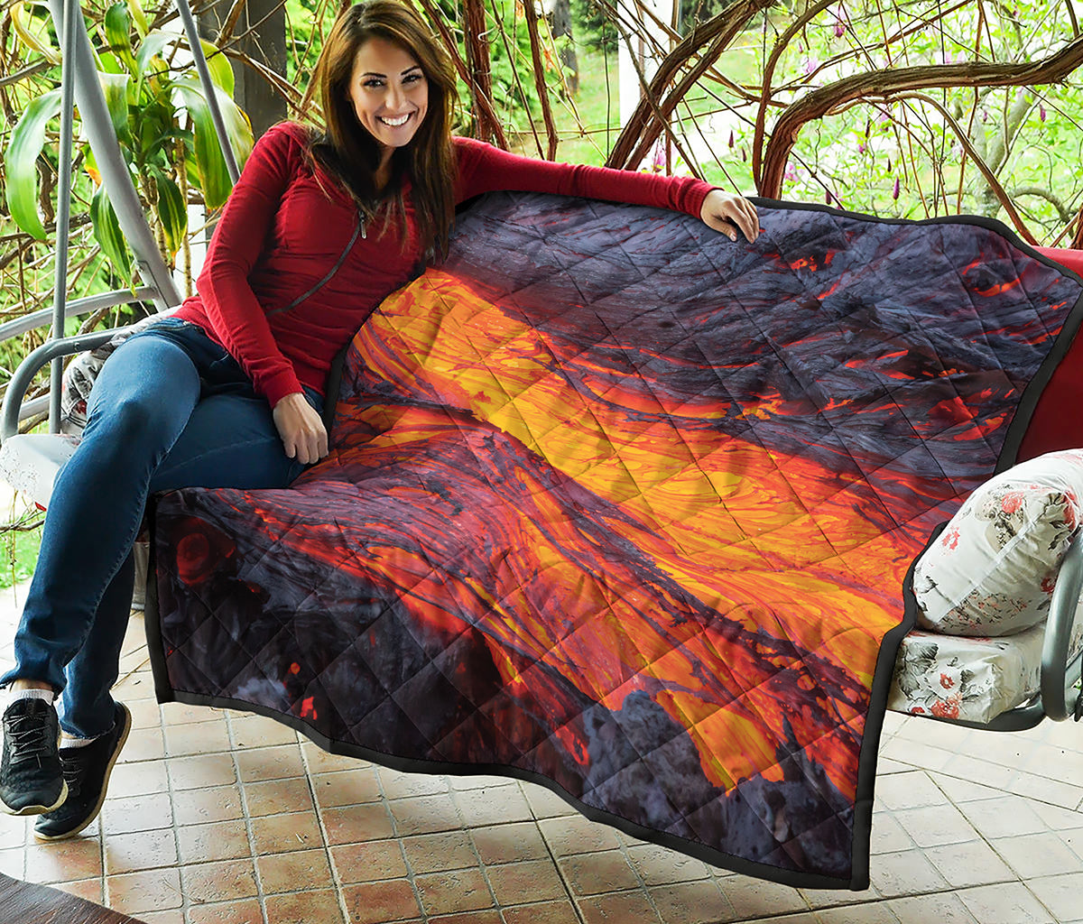 Volcano Lava Print Quilt