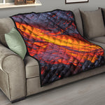 Volcano Lava Print Quilt