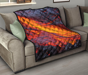 Volcano Lava Print Quilt