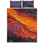 Volcano Lava Print Quilt Bed Set