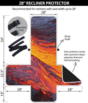 Volcano Lava Print Recliner Protector