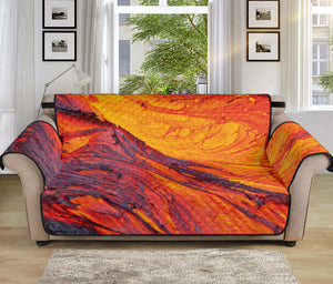 Volcano Lava Print Sofa Protector