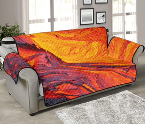 Volcano Lava Print Sofa Protector