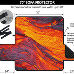 Volcano Lava Print Sofa Protector