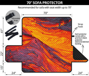 Volcano Lava Print Sofa Protector