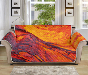 Volcano Lava Print Sofa Protector