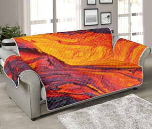 Volcano Lava Print Sofa Protector