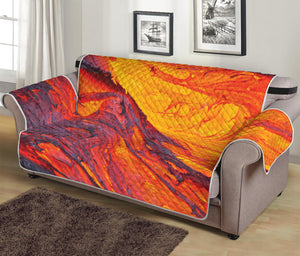 Volcano Lava Print Sofa Protector