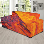 Volcano Lava Print Sofa Slipcover