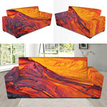 Volcano Lava Print Sofa Slipcover