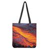 Volcano Lava Print Tote Bag