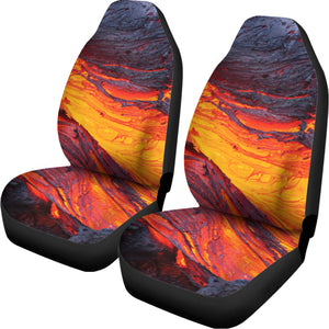 Volcano Lava Print Universal Fit Car Seat Covers