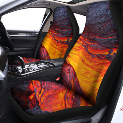 Volcano Lava Print Universal Fit Car Seat Covers
