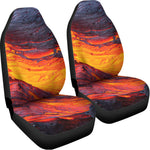 Volcano Lava Print Universal Fit Car Seat Covers