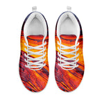 Volcano Lava Print White Sneakers