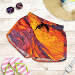 Volcano Lava Print Women's Shorts