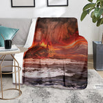 Volcano On The Sea Print Blanket