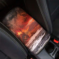 Volcano On The Sea Print Car Center Console Cover
