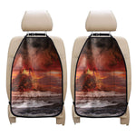Volcano On The Sea Print Car Seat Organizers