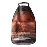 Volcano On The Sea Print Car Seat Organizers