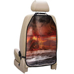Volcano On The Sea Print Car Seat Organizers
