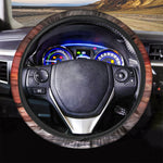Volcano On The Sea Print Car Steering Wheel Cover
