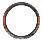 Volcano On The Sea Print Car Steering Wheel Cover