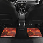 Volcano On The Sea Print Front and Back Car Floor Mats