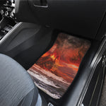 Volcano On The Sea Print Front and Back Car Floor Mats