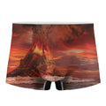 Volcano On The Sea Print Men's Boxer Briefs