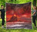 Volcano On The Sea Print Quilt