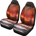 Volcano On The Sea Print Universal Fit Car Seat Covers