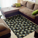 Volleyball Pattern Print Area Rug