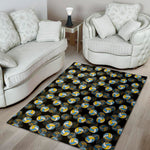 Volleyball Pattern Print Area Rug