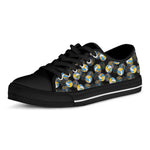 Volleyball Pattern Print Black Low Top Shoes