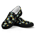 Volleyball Pattern Print Black Slip On Sneakers