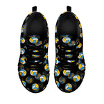 Volleyball Pattern Print Black Sneakers