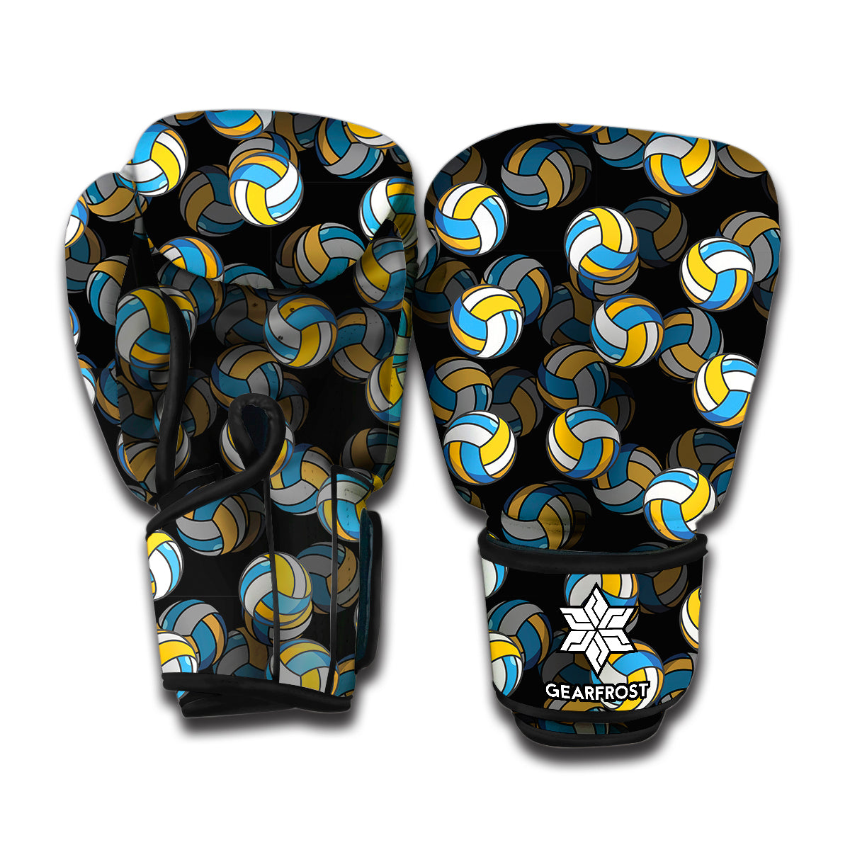 Volleyball Pattern Print Boxing Gloves