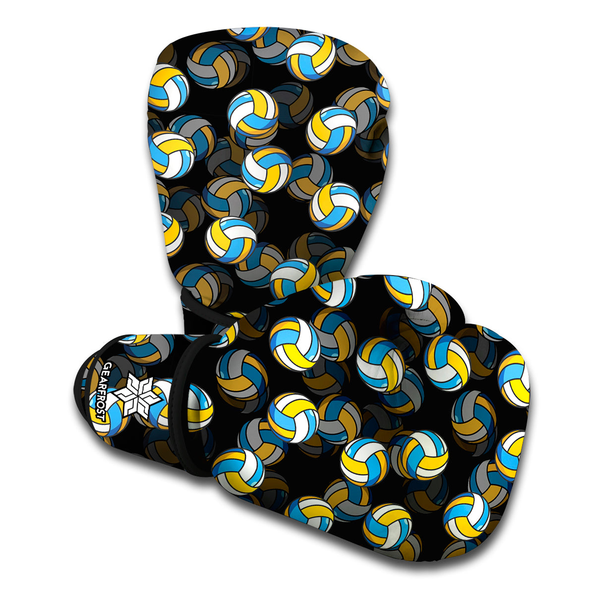 Volleyball Pattern Print Boxing Gloves