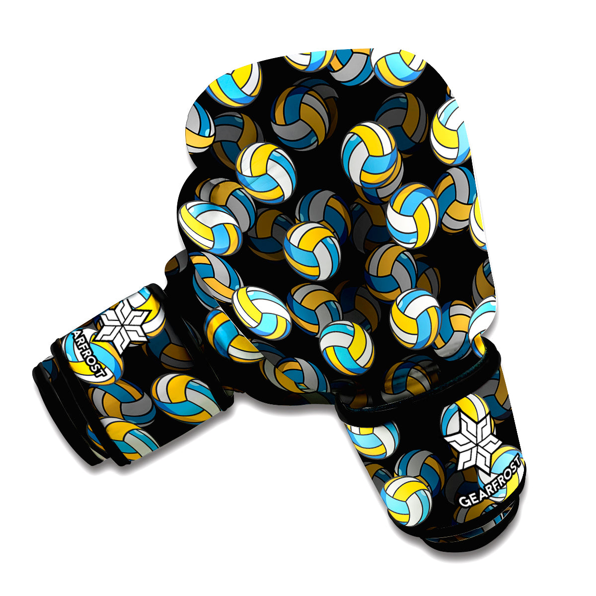 Volleyball Pattern Print Boxing Gloves