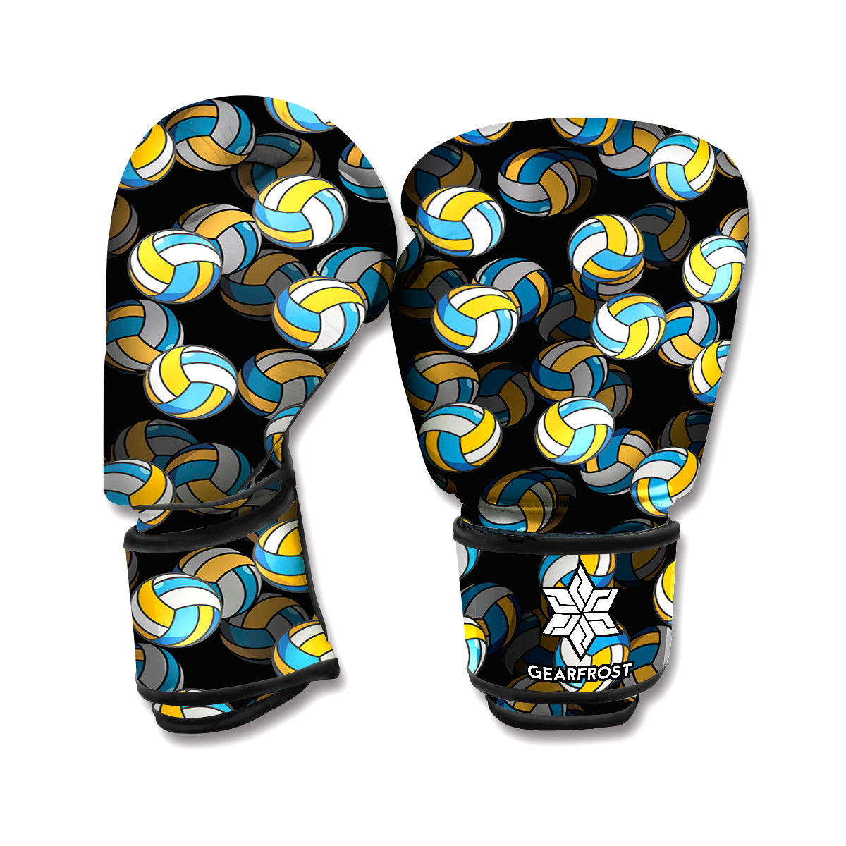 Volleyball Pattern Print Boxing Gloves