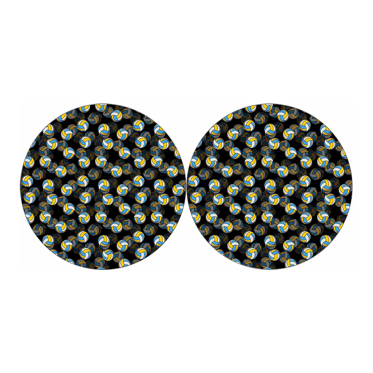 Volleyball Pattern Print Car Coasters
