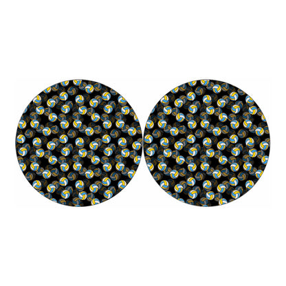 Volleyball Pattern Print Car Coasters