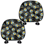 Volleyball Pattern Print Car Headrest Covers