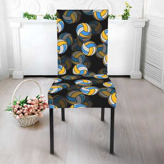 Volleyball Pattern Print Dining Chair Slipcover